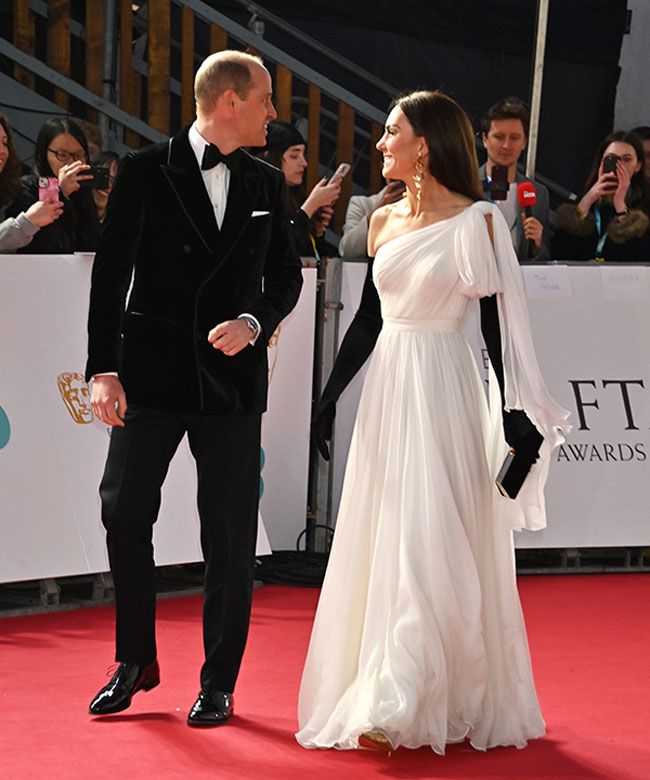 Prince and Princess of Wales arrive at BAFTAs 