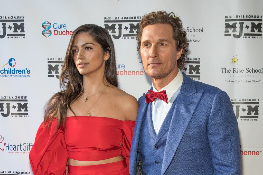 Camila Alves and Matthew McConaughey arrive at the Mack, Jack & McConaughey charity gala at ACL Live on April 25, 2019 in Austin, Texas