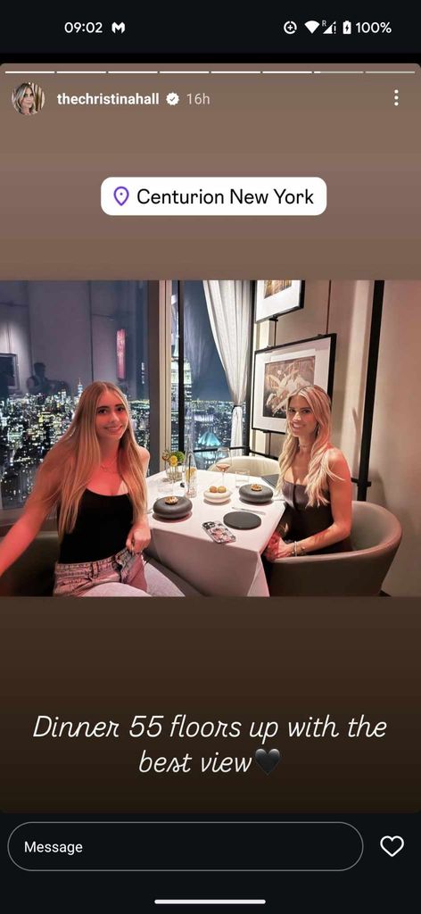 Christina with her daughter Taylor having afternoon tea at Tiffany's in NYC