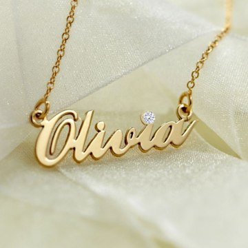 LoveSilver nameplace necklace