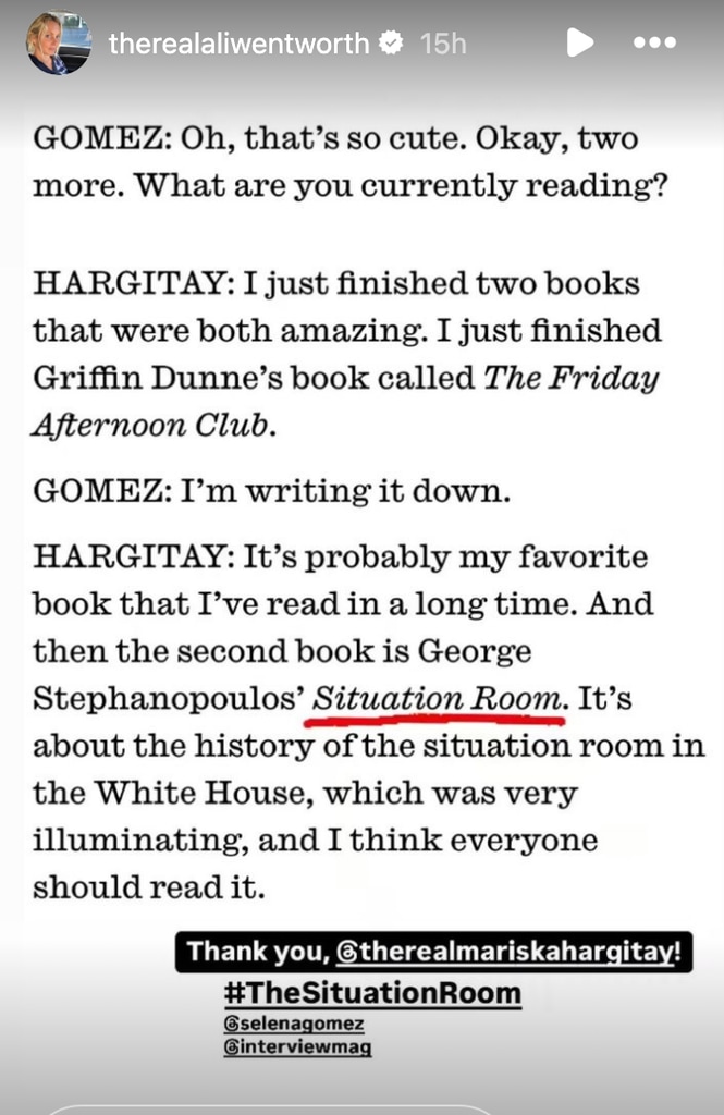 George Stephanopoulos received high praise from Mariska Hargitay - and his wife Ali Wentworth was delighted!