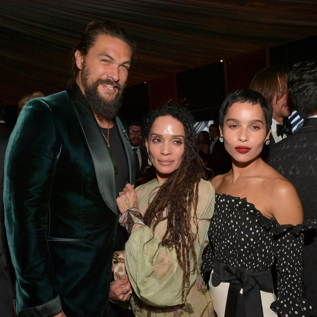 Lisa with daughter Zoe Kravitz and Jason Momoa