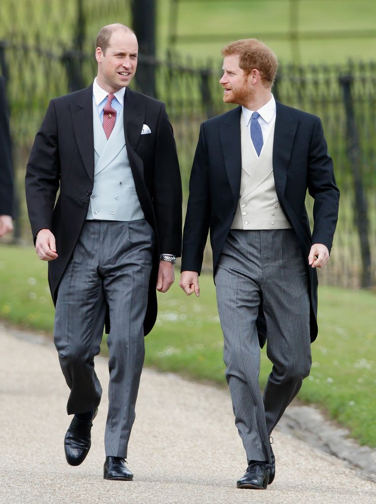 Prince William, Duke of Cambridge and Prince Harry attend the wedding of Pippa Middleton and James Matthews at St Mark's Church on May 20, 2017 in Englefield Green, England. (Photo by Max Mumby/Indigo/Getty Images)