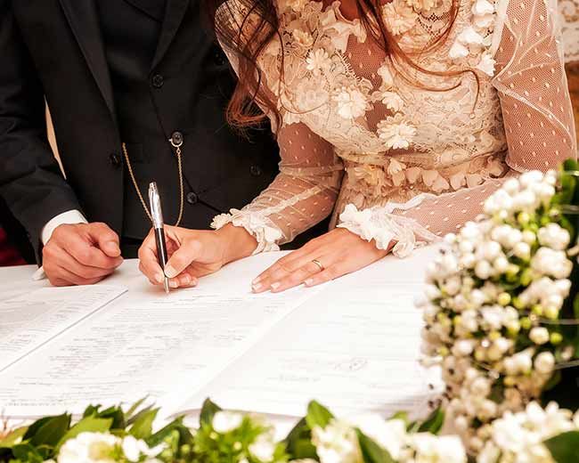 wedding signing register