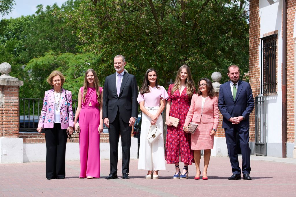 Princess Sofia on her confirmation day surrounded by her family