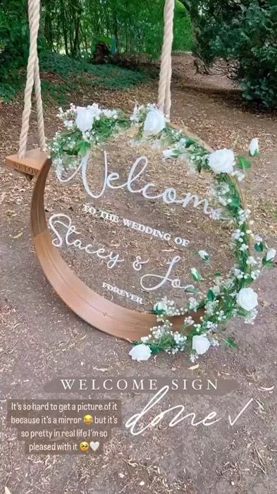 stacey solomon wedding sign