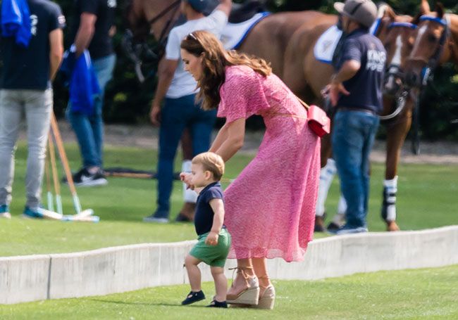 Princess Kate and Louis at the polo, 2019