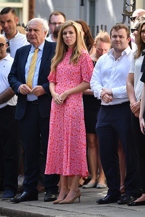 carrie symonds dress ghost shoes