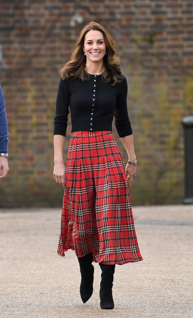 Kate Middleton hosts a Christmas party for families of military personnel deployed in Cyprus at Kensington Palace on December 4, 2018 in London, England. 