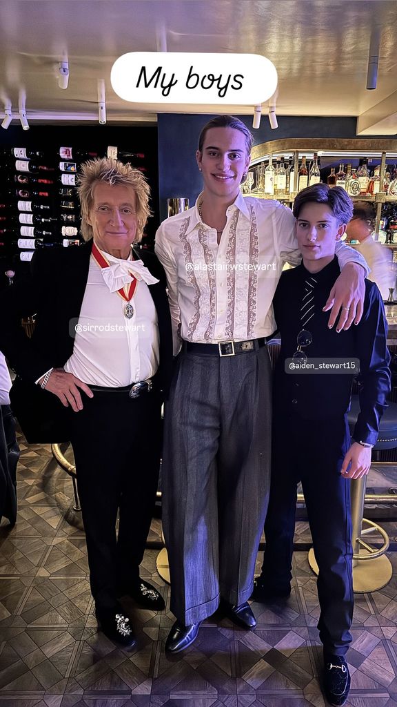 Penny Lancaster, Rod Stewart, Alistair 