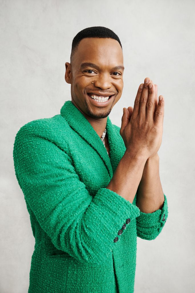 Strictly Come Dancing's Johannes Radebe wears green suit