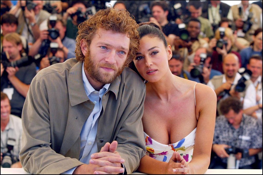 FRANCE - MAY 24:  55th Cannes film festival: Photo-call of "Irreversible" In Cannes, France On May 24, 2002-Vincent Cassel, Monica Bellucci.  (Photo by Pool BENAINOUS/DUCLOS/Gamma-Rapho via Getty Images)