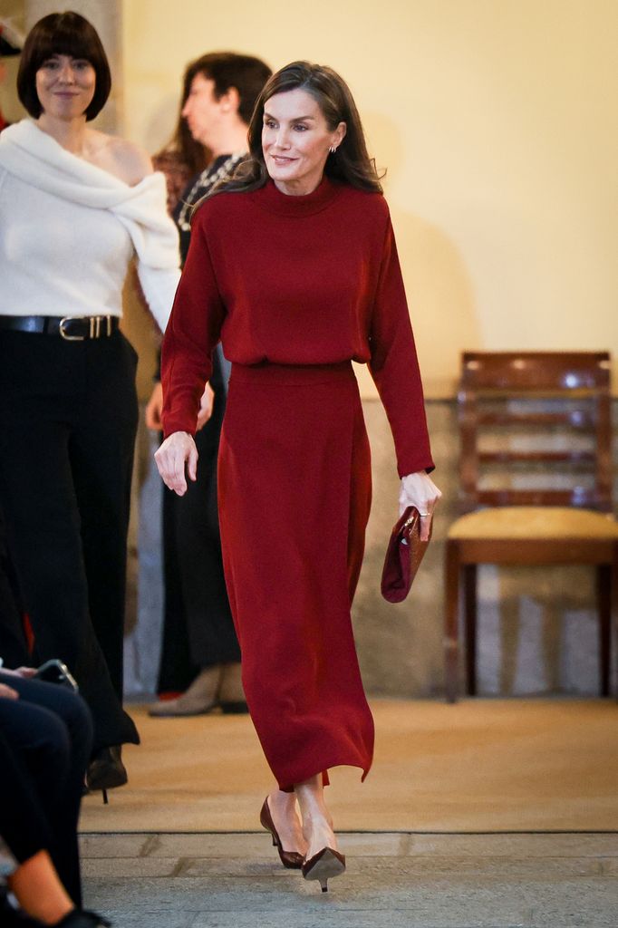 MADRID, SPAIN - NOVEMBER 06: Queen Letizia of Spain attends the National Innovation and Design Awards Ceremony 2024 and 2025 at Palacio de El Pardo on November 06, 2025 in Madrid, Spain. (Photo by Paolo Blocco/WireImage)
