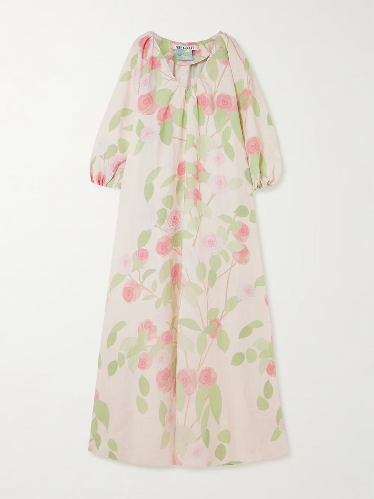 floral shapeless maxi dress