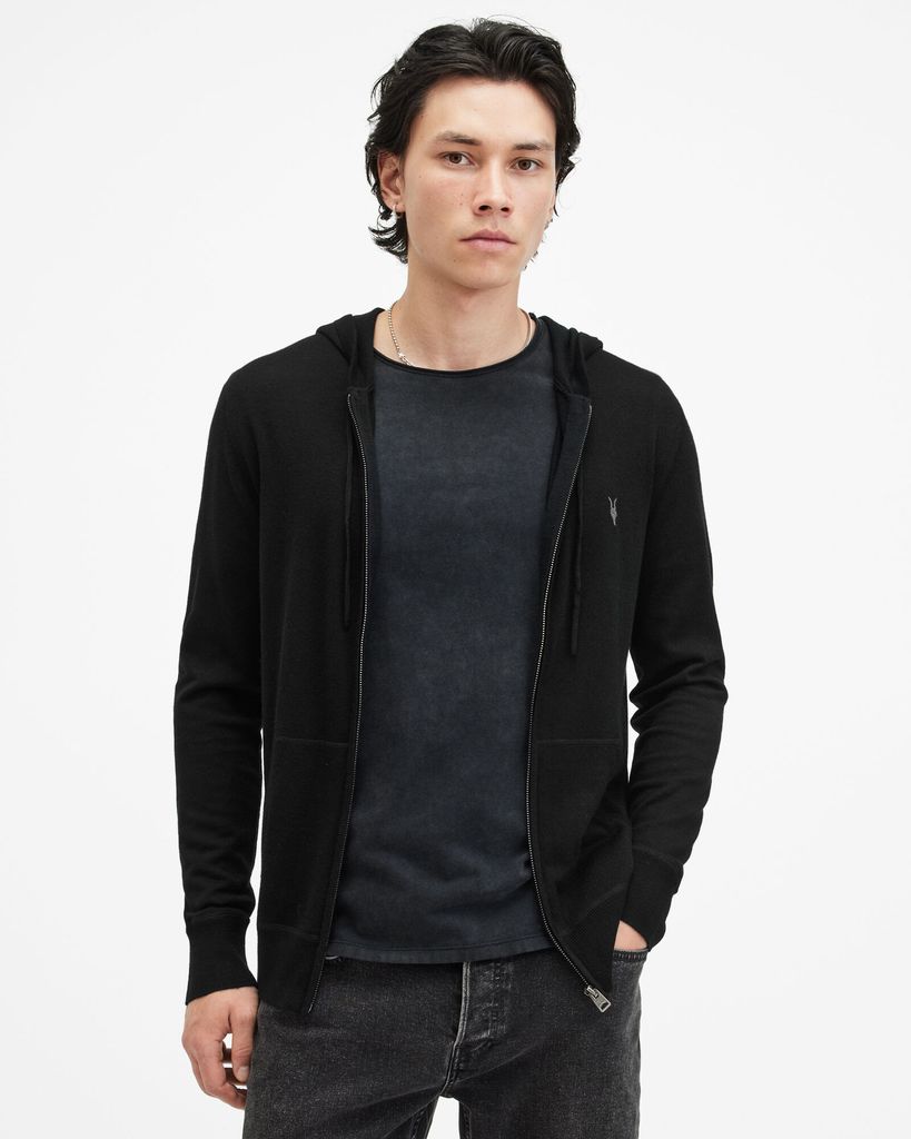 AllSaints Mode Merino Zip Up Ramskull Hoodie