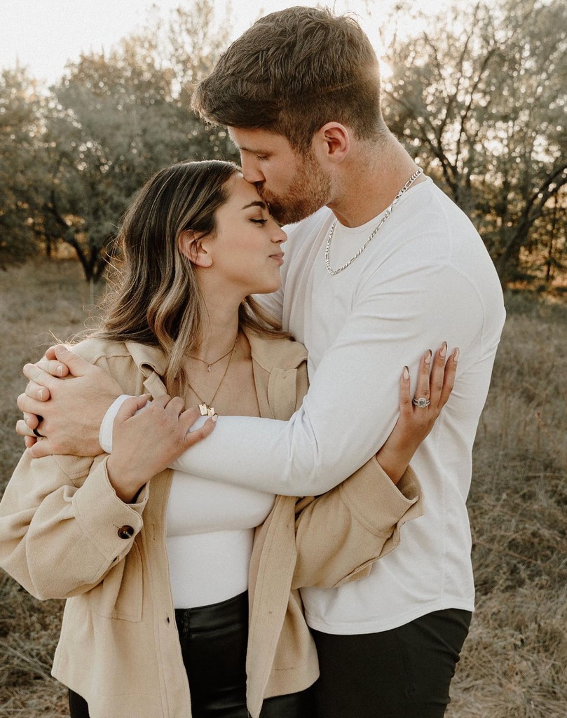 The woman behind the man