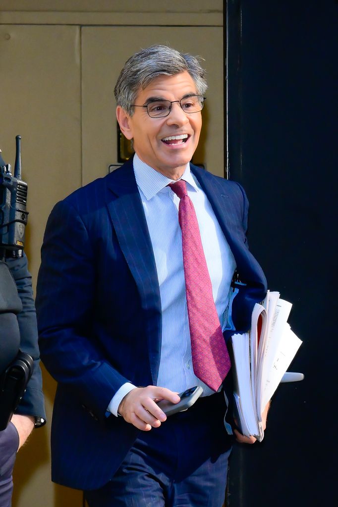 George Stephanopoulos walking outside the GMA studios 