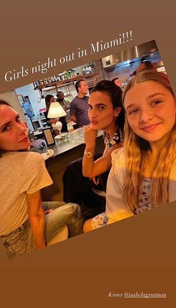 Victoria Beckham And Daughter Harper Girls Night Out