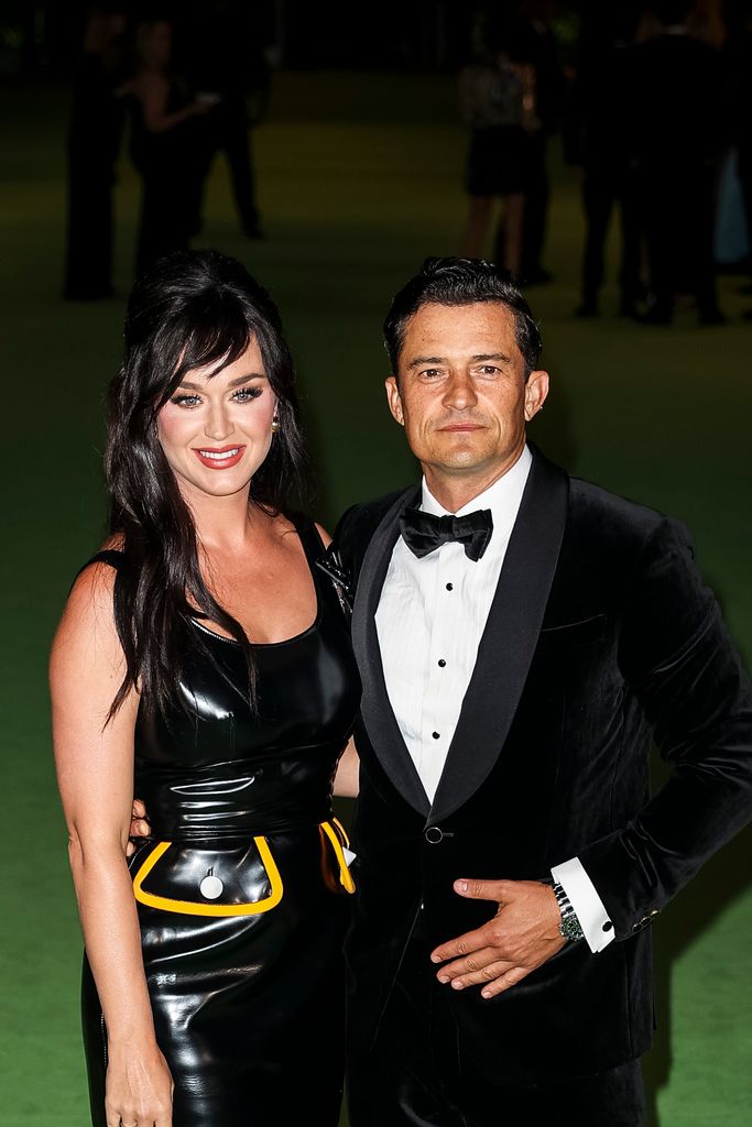 Katy Perry and Orlando Bloom on the green carpet of the Opening Gala for the Academy Museum of Motion Pictures, in Los Angeles, CA, Saturday, Sept. 25, 2021