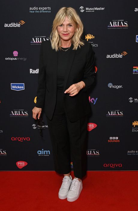 Zoe Ball on the red carpet in black outfit 
