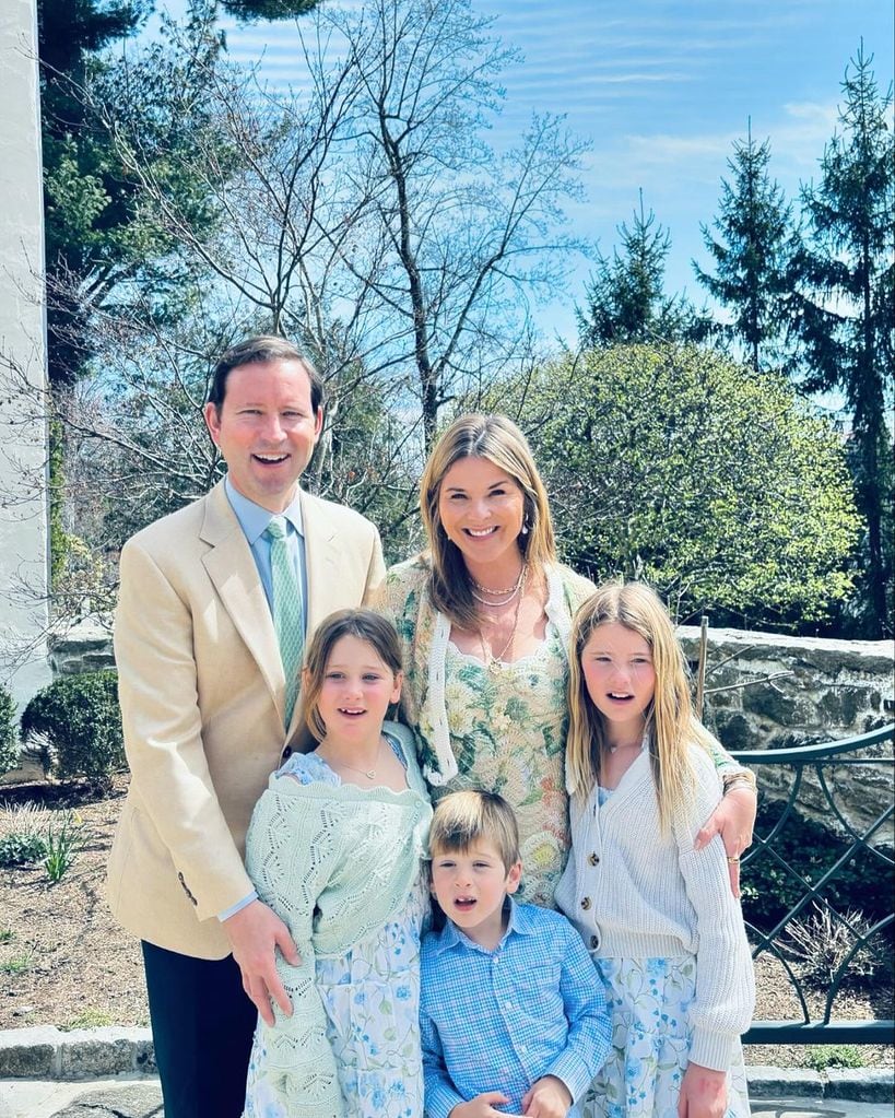 Jenna Bush Hager with her husband and three children