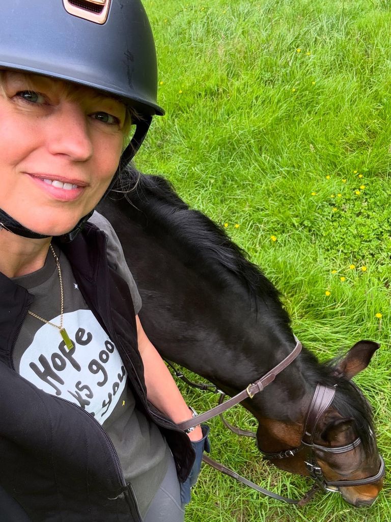 Sara Cox is a keen horserider