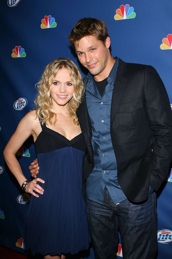 Justin Bruening and wife Alexa Havins pose at NBC's Fall Premiere Party