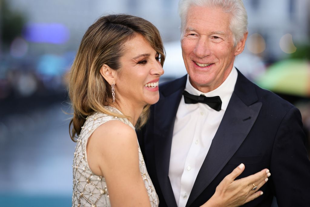 Alejandra Gere and Richard Gere attend the "Wisdom of Happiness" green carpet during the 20th Zurich Film Festival