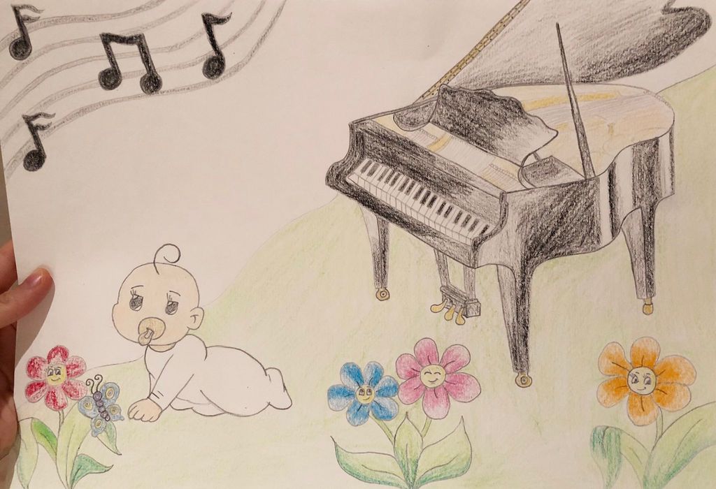 Lang Lang revealed that they were expecting their first child with a sweet drawing