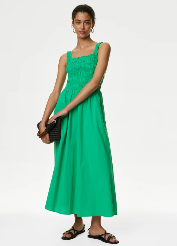 marks and spencer green dress 