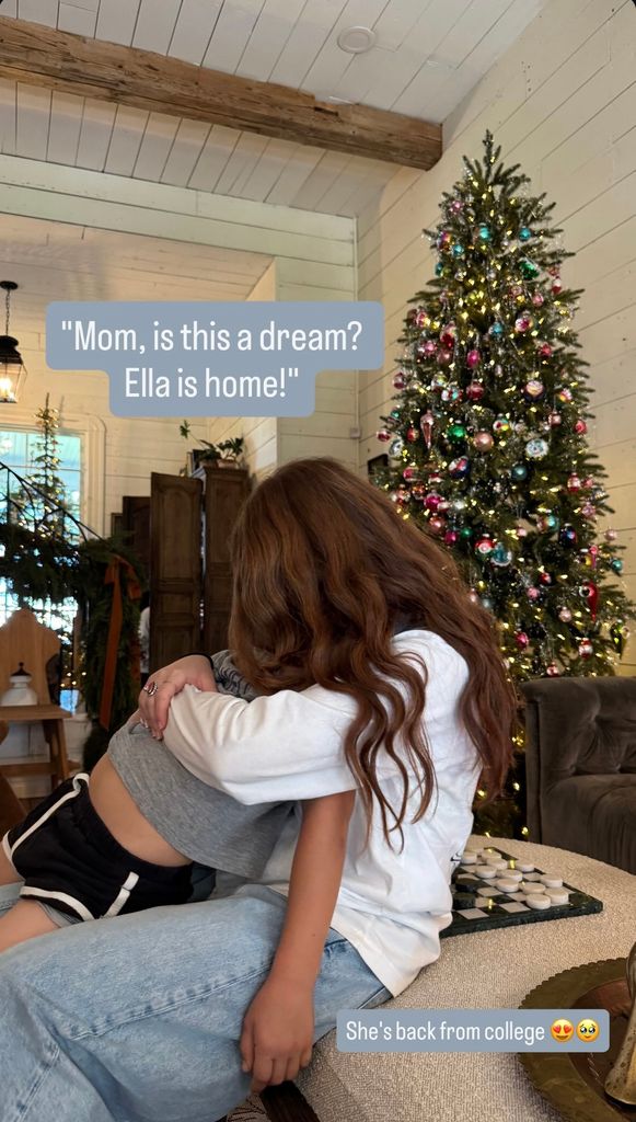 ella gaines hugging brother crew