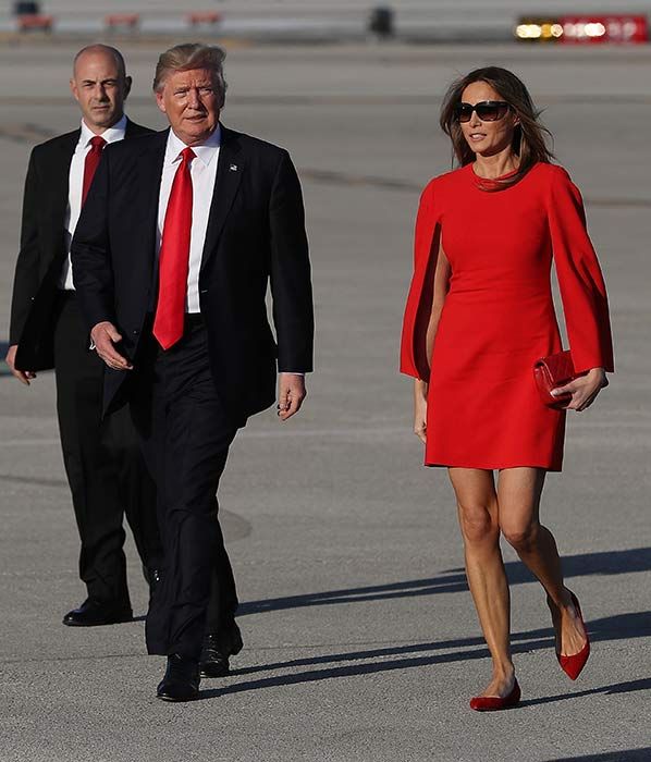 Melania Trump red dress