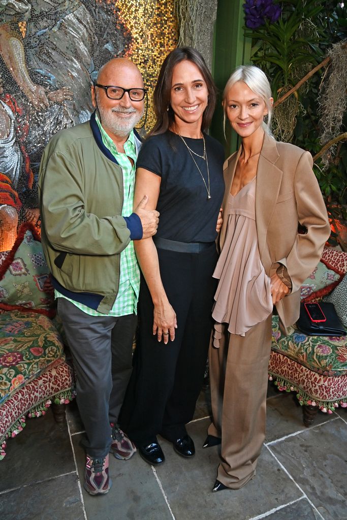 LONDON, ENGLAND - SEPTEMBER 18: (L to R) Sam McKnight, Rosemary Ferguson and Zanna Roberts Rassi celebrate the first anniversary of Cosmoss with a wellness morning at Annabel's on September 18, 2023 in London, England. (Photo by Dave Benett/Getty Images for Cosmoss)