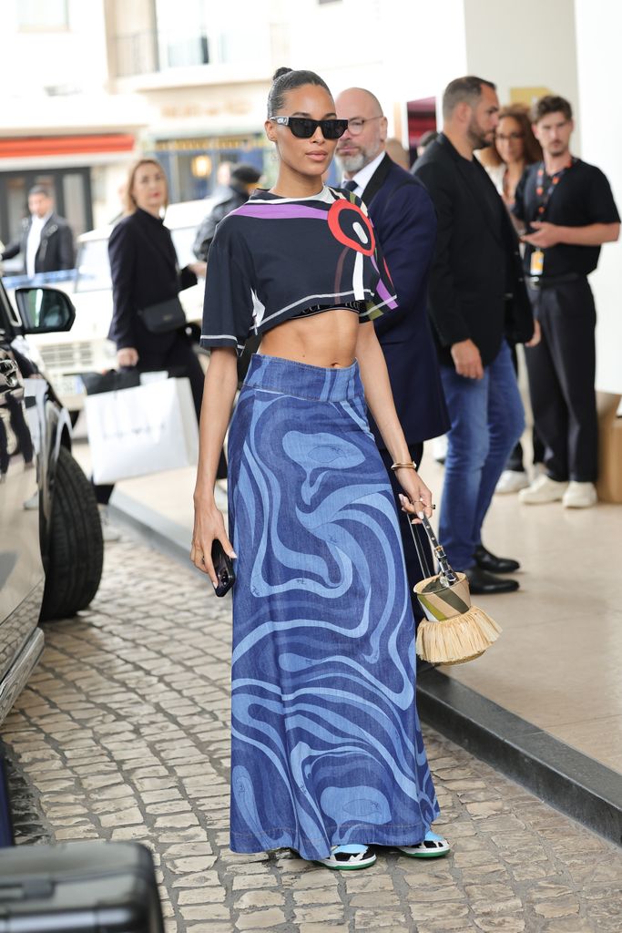 Cindy Bruna is seen at Hotel Martinez during the 77th Cannes Film Festival on May 14, 2024 in Cannes, France. (Photo by Jacopo Raule/GC Images)