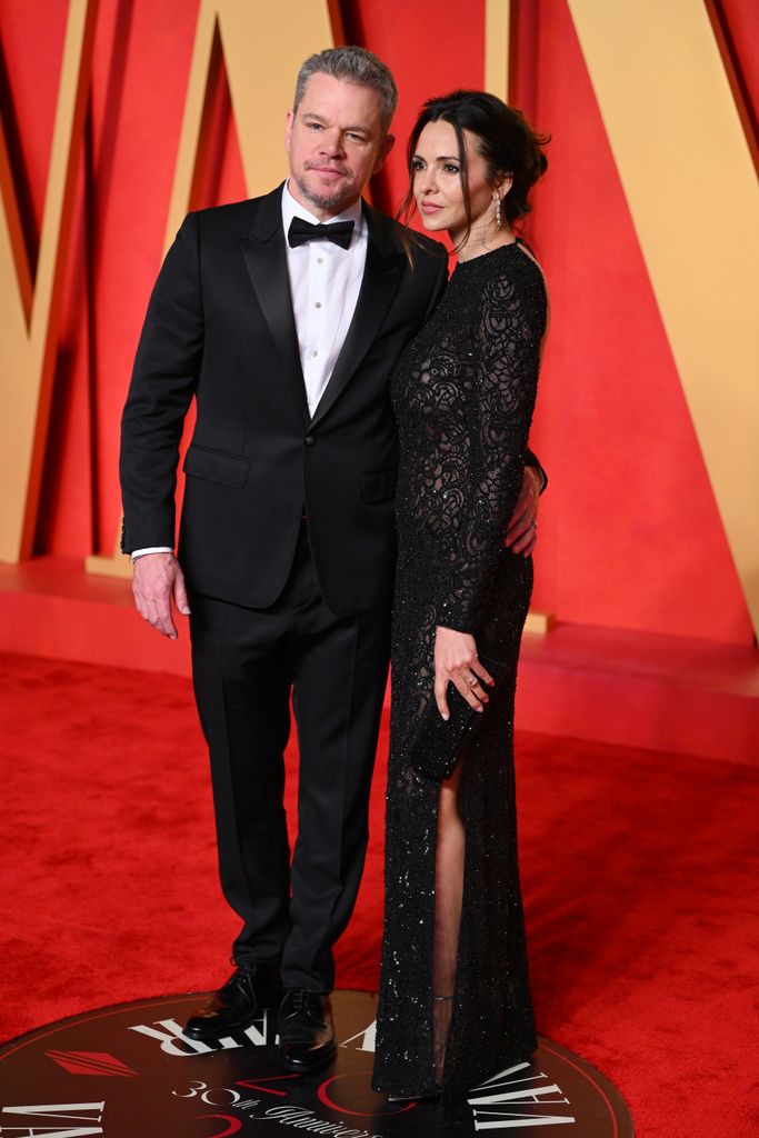 Matt Damon's wife Luciana Barroso stuns in semisheer black gown for