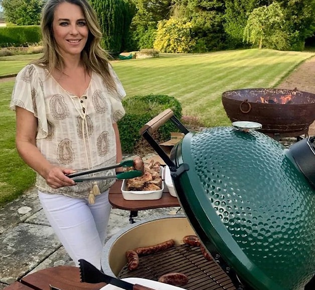 elizabeth hurley with bbq