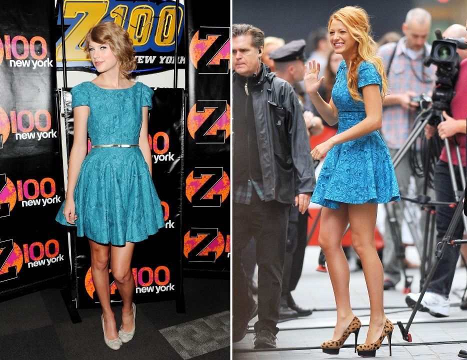 Taylor Swift and Blake Lively in the same dress in 2011