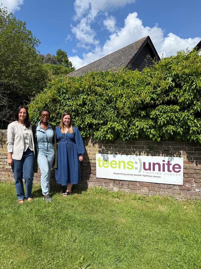 Roxanne Lawrance Chief Exec of Teens Unite, Scarlette Douglas, Hannah Martin Brand and Comms Manager Teens Unite