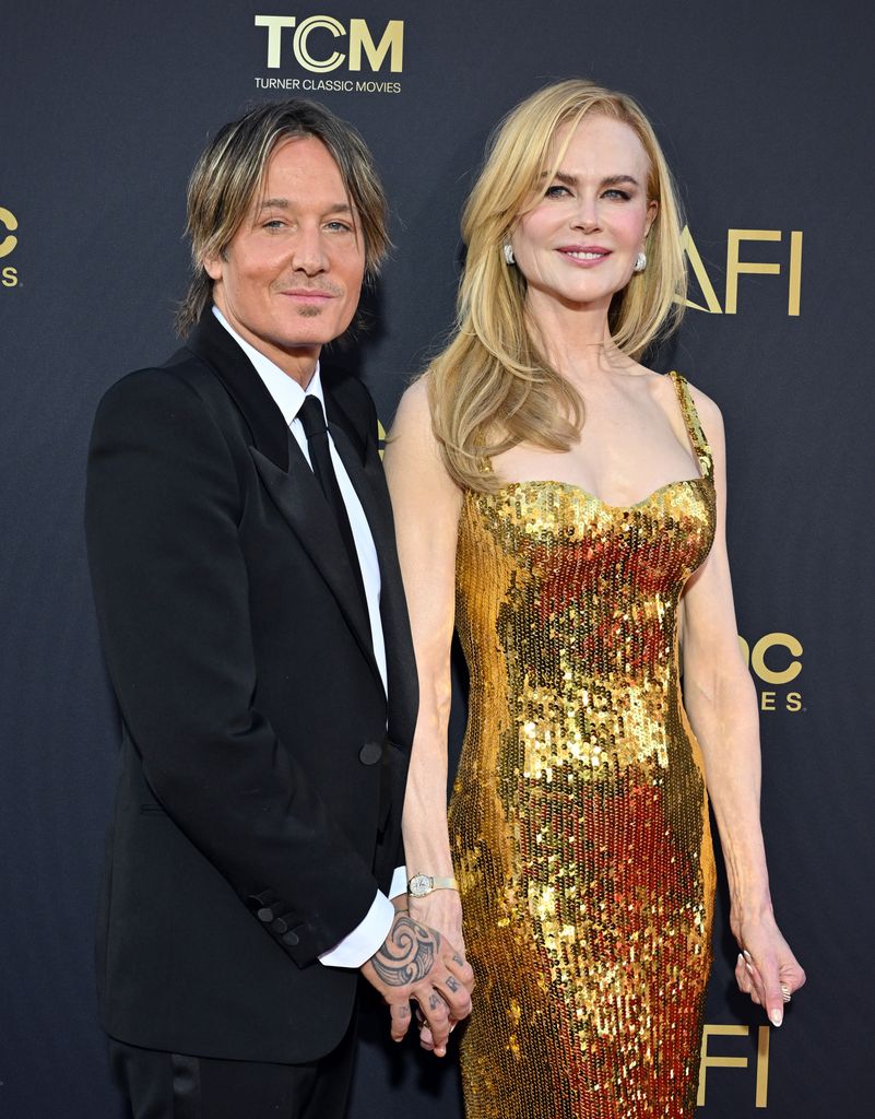 Keith Urban and Nicole Kidman attend the 49th AFI Life Achievement Award Gala Tribute Celebrating Nicole Kidman at Dolby Theatre on April 27, 2024 in Hollywood, California