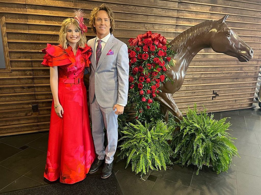 Dannielynn Birkhead and her father Larry at the Kentucky Derby