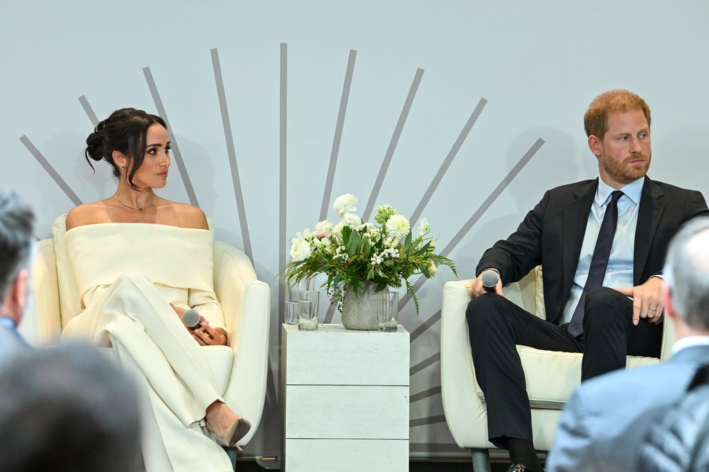 Meghan, Duchess of Sussex and Prince Harry, Duke of Sussex speak onstage at The Archewell Foundation Parents