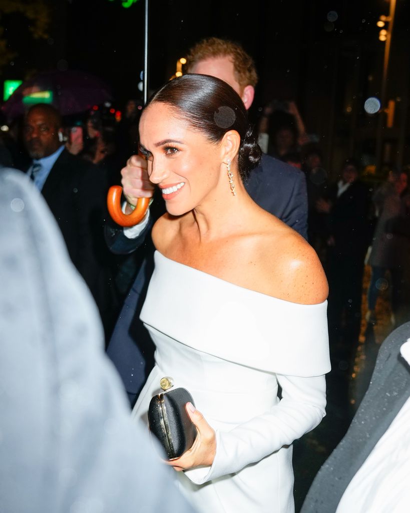 Prince Harry, Duke of Sussex and Meghan, Duchess of Sussex, arrive at the Midtown Hilton for the Ripple Awards on December 06, 2022 in New York City.