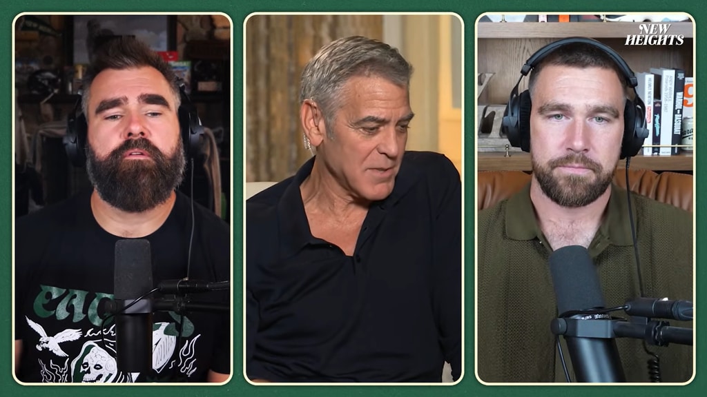 George Clooney appeared on New Heights with Jason and Travis Kelce