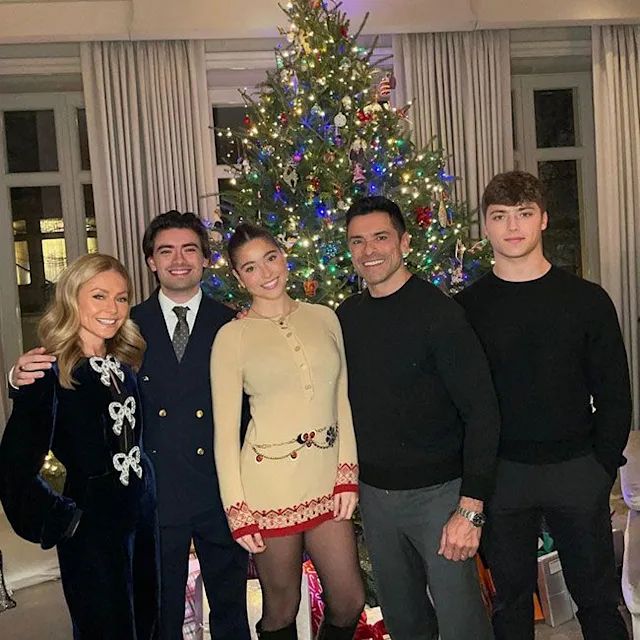 Kelly Ripa and Mark Consuelas with their three children