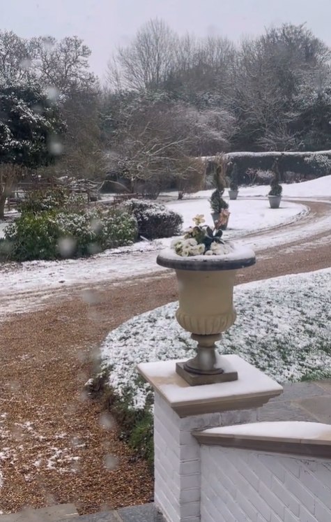 Front garden and driveway of Martin and Shirlie's home