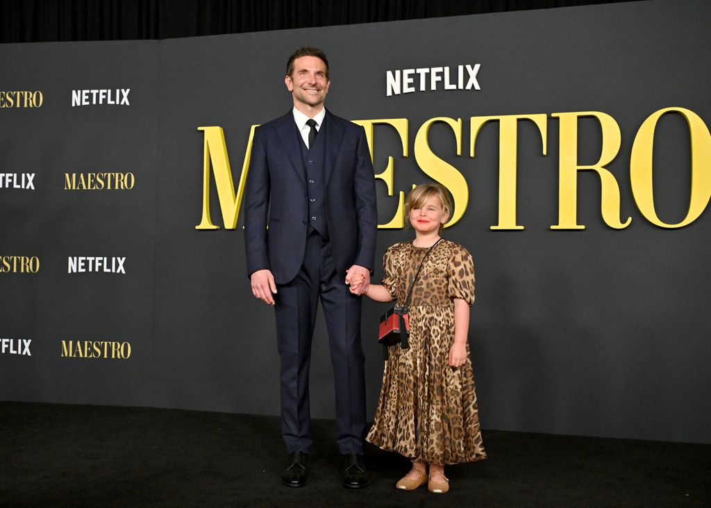 Bradley Cooper and Lea De Seine Shayk Cooper attend Netflix's "Maestro" Los Angeles Photo Call at Academy Museum of Motion Pictures on December 12, 2023 in Los Angeles, California.