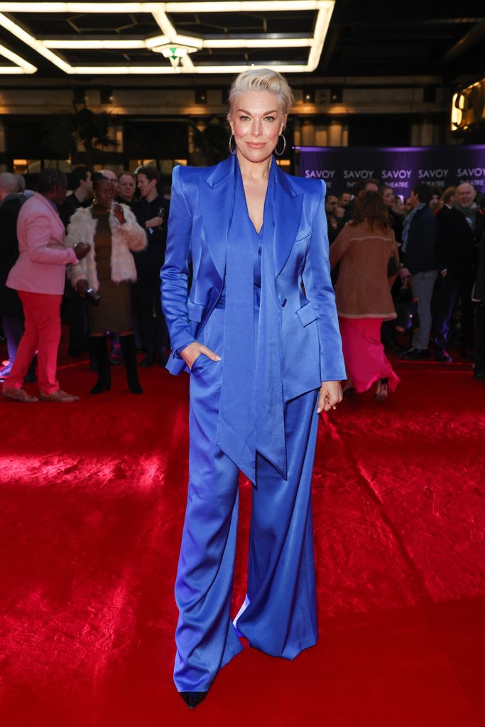 Hannah Waddingham stunned in a royal blue suit