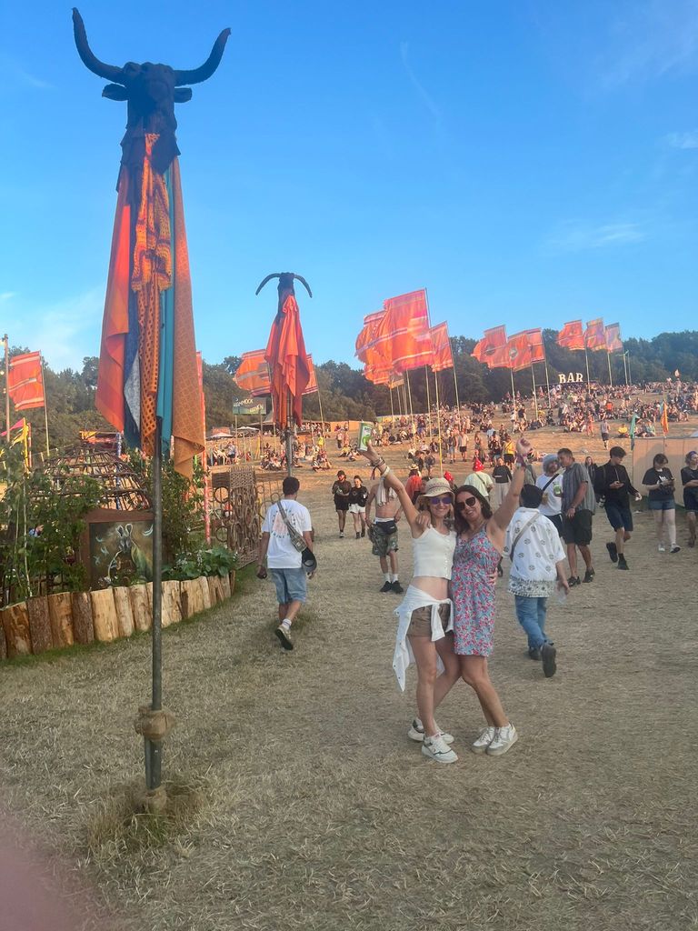Enjoying the festival vibes