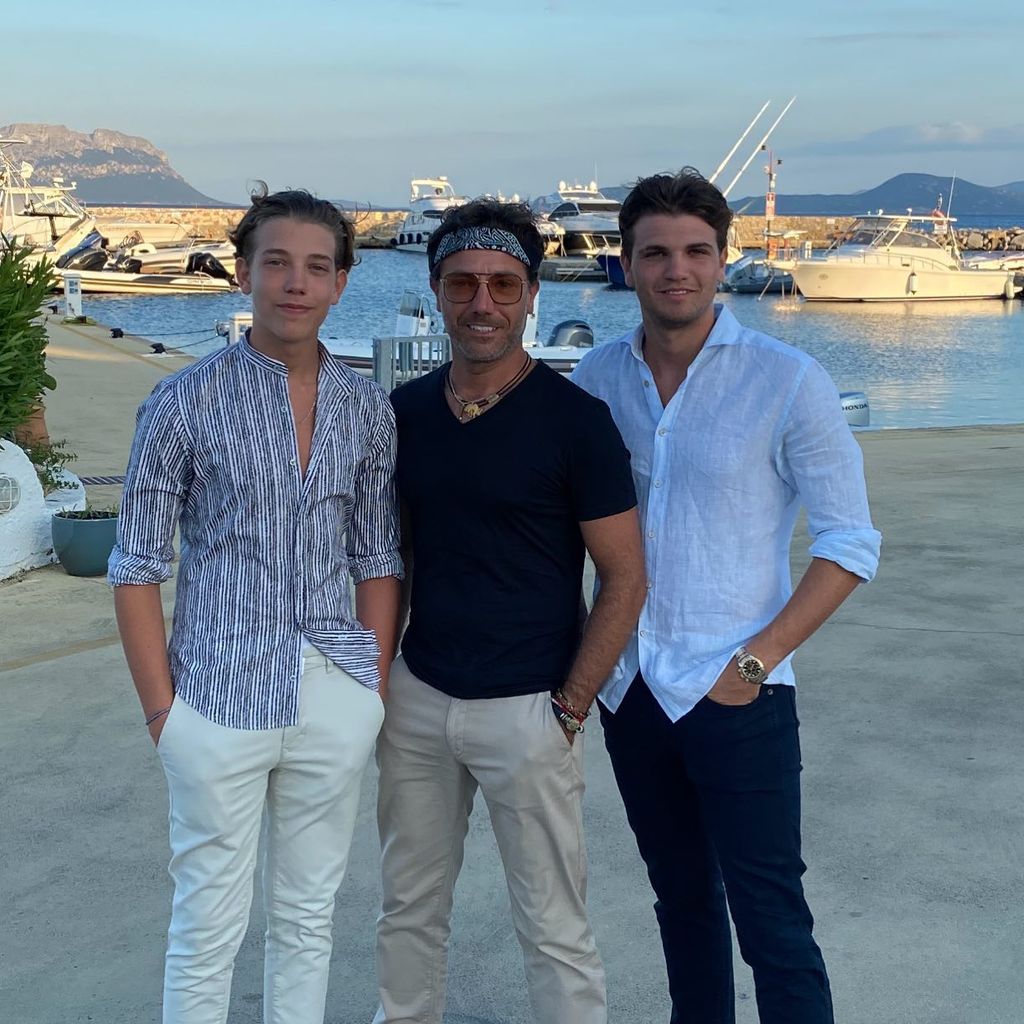 Gino on holiday with his two sons 