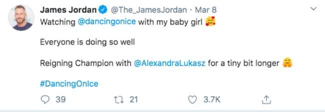 strictly james jordan baby update